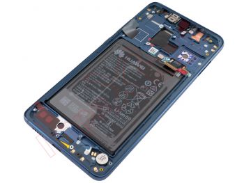 Pantalla Service Pack ips lcd negra con marco azul para Huawei mate 20